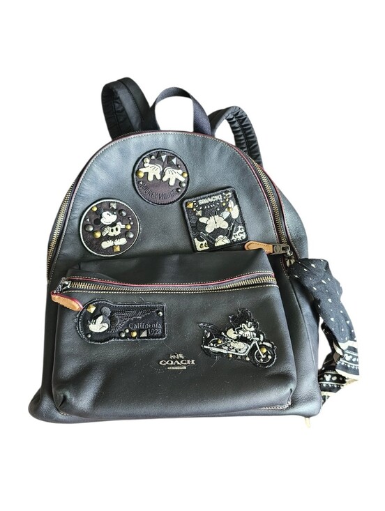 Coach Handbags - Retired Coach X Disney Mickey Mouse Patch Backpack Leather Black